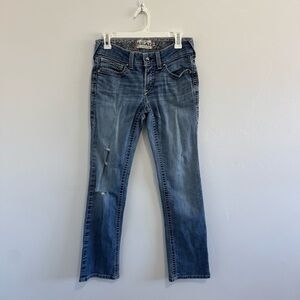 Ariat mid rise denim straight leg jeans 28R